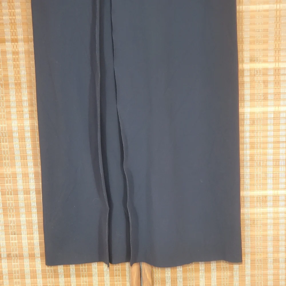 ♤ Skims Black Fold Over Waist High Slit Maxi Swim Skirt Size Medium